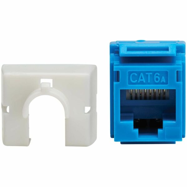 Eaton Tripp Lite Series Cat6a Keystone Jacks, 25 Pack - 4PPoE Compliant, 110/Krone, 568A/B, RJ45 Ethernet, Blue, TAA - Image 2