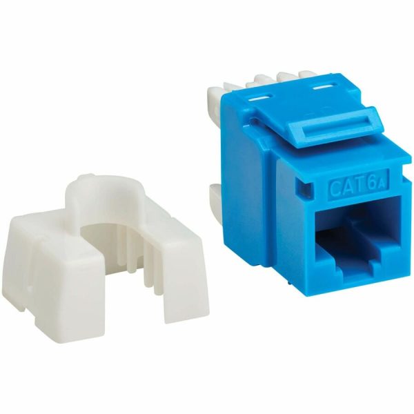 Eaton Tripp Lite Series Cat6a Keystone Jacks, 25 Pack - 4PPoE Compliant, 110/Krone, 568A/B, RJ45 Ethernet, Blue, TAA - Image 4