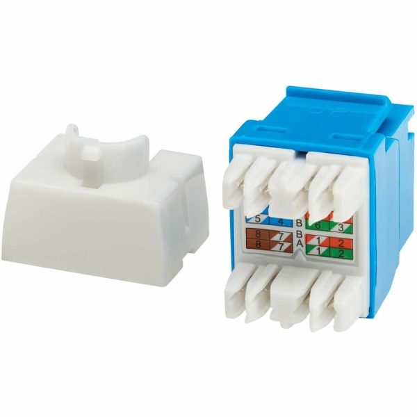Eaton Tripp Lite Series Cat6a Keystone Jacks, 25 Pack - 4PPoE Compliant, 110/Krone, 568A/B, RJ45 Ethernet, Blue, TAA - Image 6