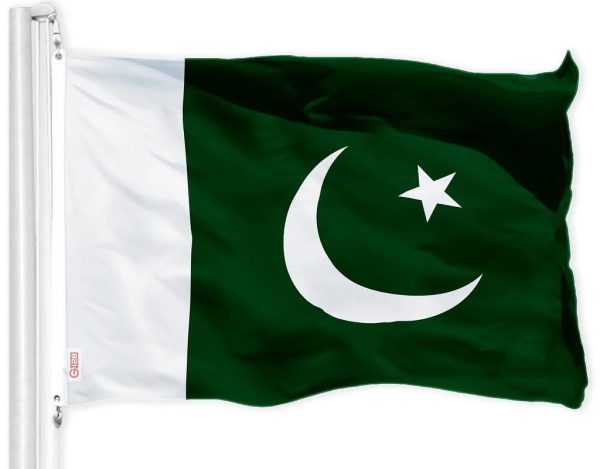 G128 Pakistan Pakistani Flag | 3x5 Ft | Printed 150D Polyester - Indoor/Outdoor, Vibrant Colors, Brass Grommets, Quality Polyester, Much Thicker More Durable Than 100D 75D Polyester