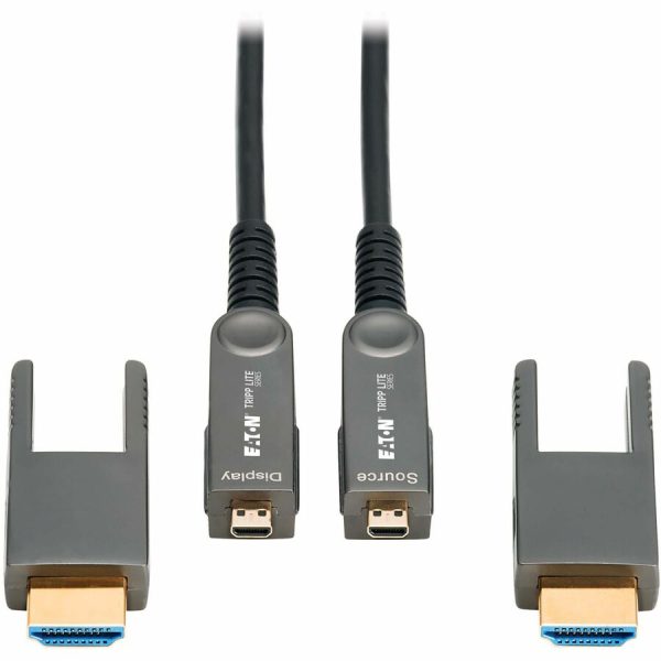 Eaton Tripp Lite Series 8K HDMI Fiber Active Optical Cable (AOC) with Detachable Connectors (M/M) - 8K UHD @ 60 Hz, HDR, HDCP 2.3, Black, 10 m (33 ft.) - Image 2