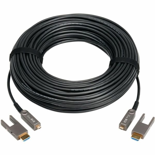 Eaton Tripp Lite Series 8K HDMI Fiber Active Optical Cable (AOC) with Detachable Connectors (M/M) - 8K UHD @ 60 Hz, HDR, HDCP 2.3, Black, 10 m (33 ft.) - Image 4