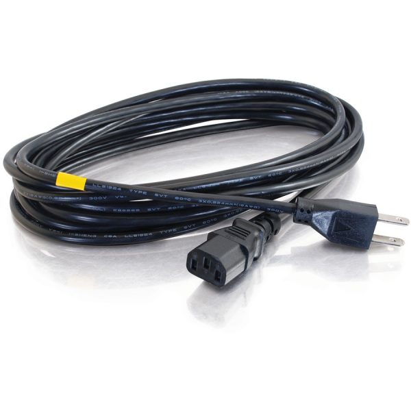 C2G 12ft Power Cord - 18 AWG - NEMA 5-15P to IEC320C13 - Image 2