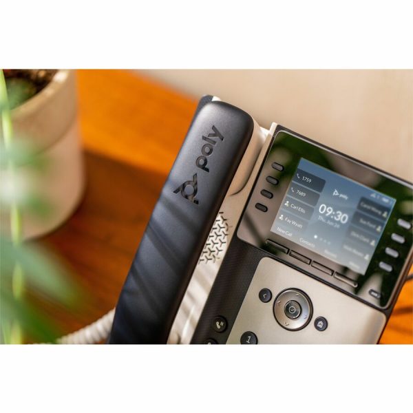 Poly Edge E350 IP Phone - Corded - Corded/Cordless - Wi-Fi, Bluetooth - Desktop, Wall Mountable - Black - Image 4