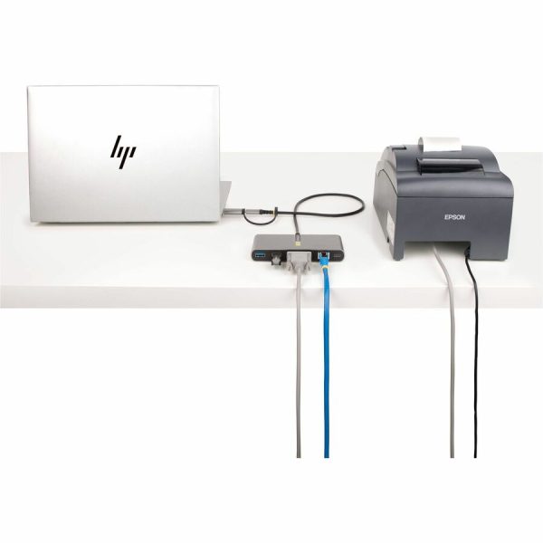 StarTech.com 2-Port USB-C Hub with Gb Ethernet and RS232 FTDI Serial, Attached USB-C to USB-A Dongle, 100W PD Pass-Through, 2x USB-A 5Gbps - Image 5