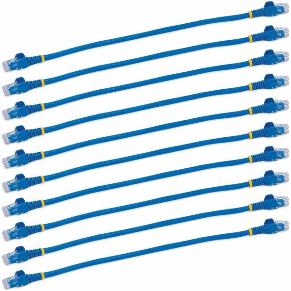 StarTech.com 1 ft. CAT6 Ethernet Cable - 10 Pack - ETL Verified - Blue CAT6 Patch Cord - Snagless RJ45 Connectors - 24 AWG - UTP - Image 2