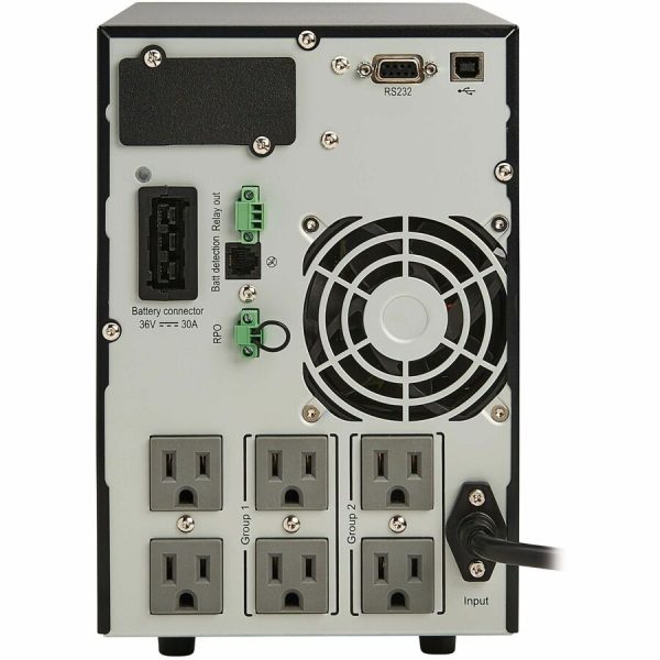 Eaton Tripp Lite Series SmartOnline 1000VA 900W 120V Double-Conversion UPS - 6 Outlets, Extended Run, Network Card Option, LCD, USB, DB9, Tower - Image 4