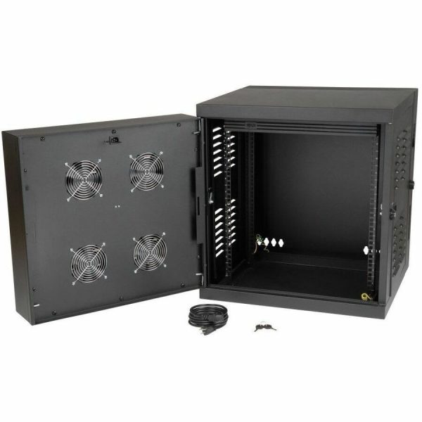 Eaton Tripp Lite Series SmartRack 12U Switch-Depth Wall-Mount Small Rack Enclosure for Harsh Environments, Hinged Back, 230V - Image 9