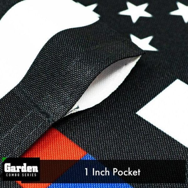 G128 Combo Pack: Garden Flag Stand Black 36x16 Inch & Garden Flag Thin Blue and Red Line 12x18 Inch - Image 4