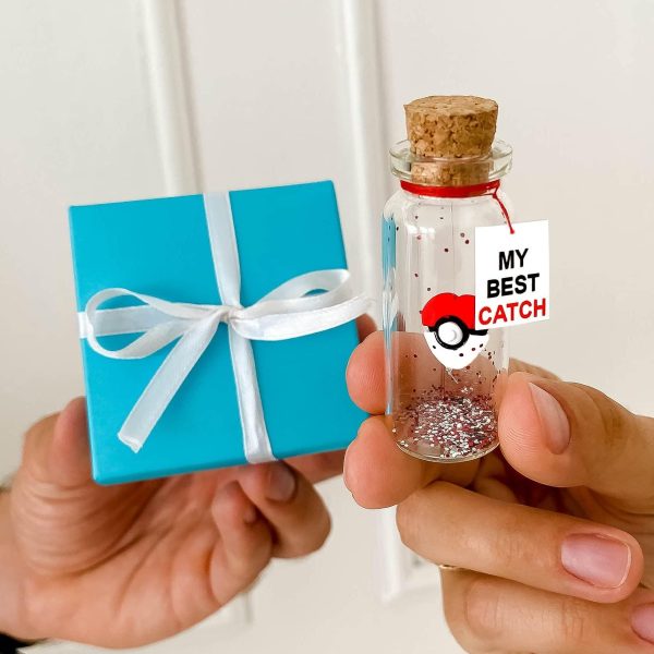 Cute Anniversary Present For Girlfriend or Boyfriend Unique Game Inspired Romantic Bottle For Him Anniversary Love Wish Jar For Husband (Teal Box My Best Catch)