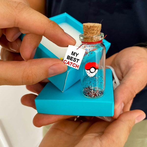 Cute Anniversary Present For Girlfriend or Boyfriend Unique Game Inspired Romantic Bottle For Him Anniversary Love Wish Jar For Husband (Teal Box My Best Catch) - Image 2