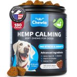 Hemp Calming Chews for Dogs Anxiety   Dog Calming Treats with Melatonin Valerian Root Chamomile Extract & Vitamin B Complex   Canine Chews for Vet Visits Grooming Travel Thunderstorms Fireworks