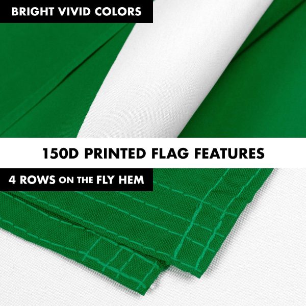 G128 Combo Pack: 6 Feet Tangle Free Spinning Flagpole (Black) Nigeria Nigerian Flag 3x5 ft Printed 150D Brass Grommets (Flag Included) Aluminum Flag Pole - Image 5