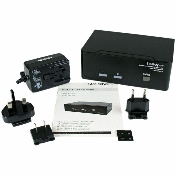 StarTech.com 2 Port Dual DVI USB KVM Switch w/ Audio & USB Hub - Image 2