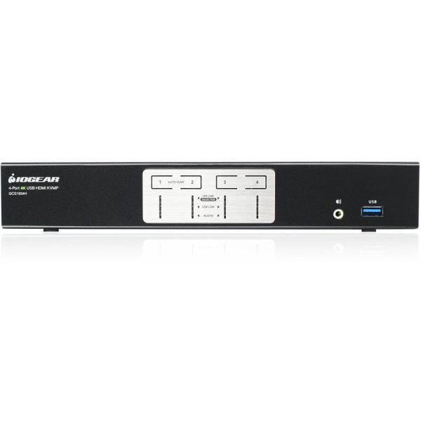 IOGEAR 4-Port 4K KVMP Switch with HDMI Connection, USB 3.0 Hub, and Audio (TAA) - Image 2