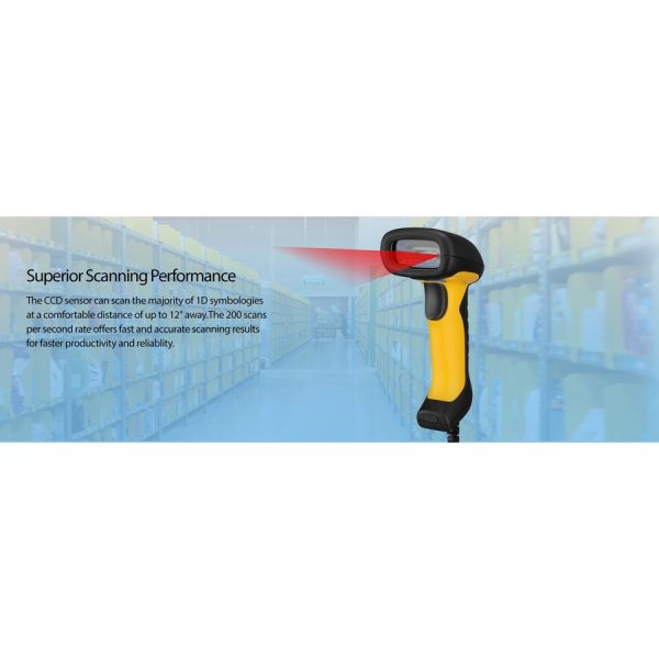 Adesso NuScan 2400U Waterproof Handheld CCD Barcode Scanner - Image 5