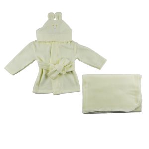 Fleece Robe And Blanket - 2 Pc Set Cs_0058