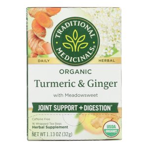 Traditional Medicinals Organic Herbal Tea - Ginger - Case of 6 - 16 Count