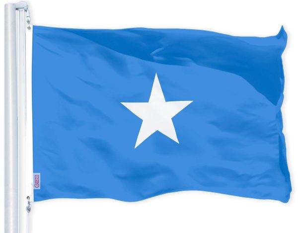 G128 Combo Pack: USA American Flag 3x5 Ft 150D Printed Stars & Somalia Flag 3x5 Ft 150D Printed - Image 2