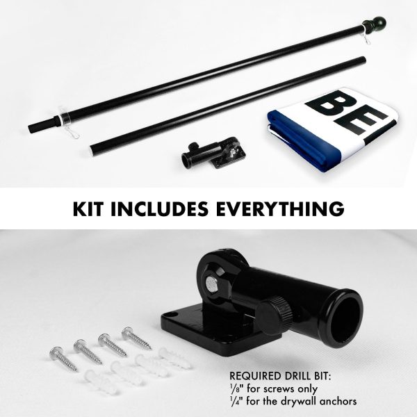 G128 Combo Pack: 6 Feet Tangle Free Spinning Flagpole (Black) Cold Beer Flag 3x5 ft Printed 150D Brass Grommets (Flag Included) Aluminum Flag Pole - Image 2
