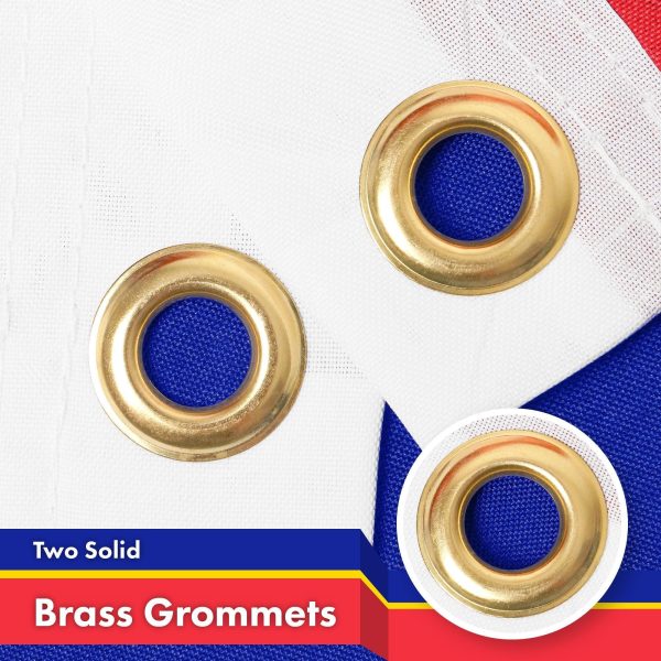 G128 3 Pack: Russia Russian Ensign Flag | 3x5 Ft | LiteWeave Pro Series Printed 150D Polyester | Country Flag, Vibrant Colors, Brass Grommets, Thicker and More Durable Than 100D 75D Polyester - Image 2
