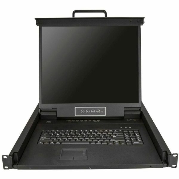 StarTech.com 8 Port Rackmount KVM Console w/ Cables - Integrated KVM Switch w/ 19" LCD - 1U LCD KVM Drawer 50000 MTBF - USB + VGA Support - Image 2