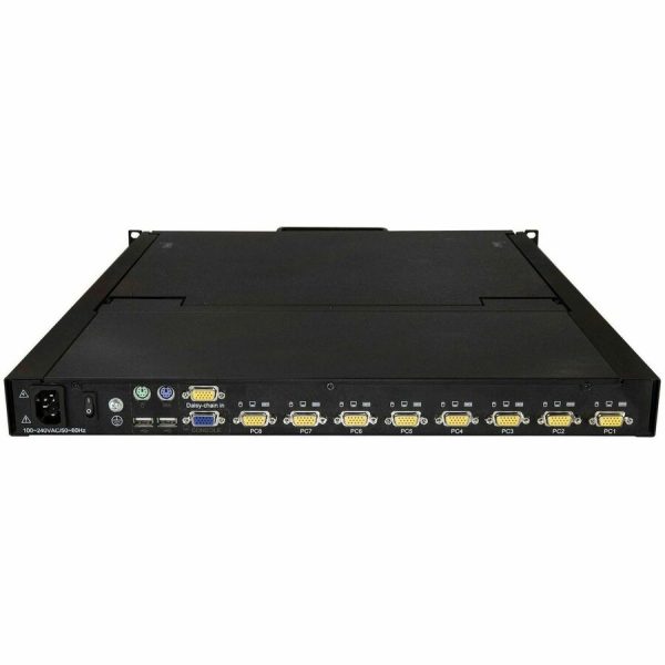 StarTech.com 8 Port Rackmount KVM Console w/ Cables - Integrated KVM Switch w/ 19" LCD - 1U LCD KVM Drawer 50000 MTBF - USB + VGA Support - Image 3