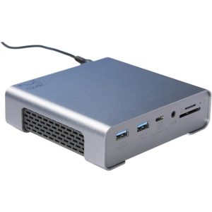 SMK-Link USB-C Triple 4K Monitor Docking Station - 2 x HDMI / DP - 100W PD - 5 x USB-A - 3 x USB-C - GbE - Dual Mode Audio Jack - SD/micro SD Card