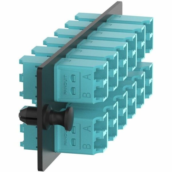 Panduit Opticom Fiber Adapter Panel, OM4, 12 LC Duplex, Aqua - Image 3