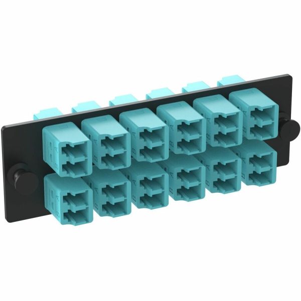 Panduit Opticom Fiber Adapter Panel, OM4, 12 LC Duplex, Aqua - Image 4