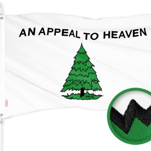 G128 An Appeal to Heaven Flag | 3x5 Ft | ToughWeave Series Embroidered 300D Polyester | Historical Flag, Embroidered Design, Indoor/Outdoor, Brass Grommets