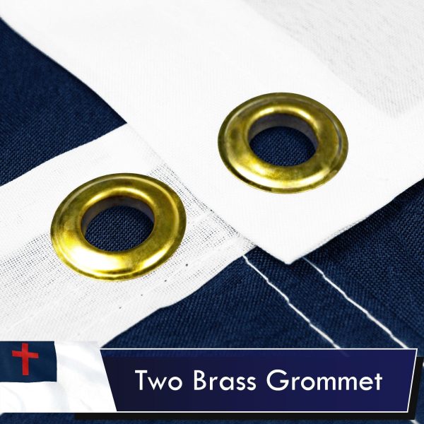 Christian Flag 3x5 Ft 2-Pack Printed Polyester By G128 - Image 2