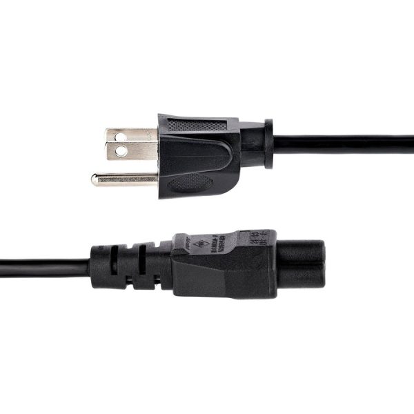 StarTech.com 10ft (3m) Laptop Power Cord, NEMA 5-15P to C5 (Clover Leaf), 10A 125V, 18AWG, Laptop Replacement Cord, Power Brick Cable - Image 4