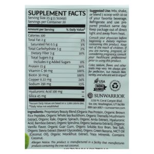 Sunwarrior - Collagen Tahitian Vanilla - 1 Each - 17.6 OZ