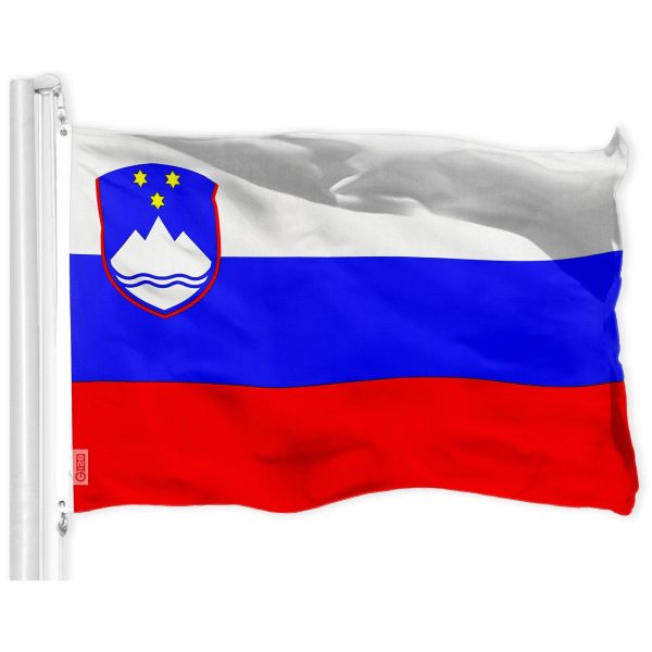 G128 Combo Pack: American USA Flag 3x5 Ft & Slovenia Flag 3x5 Ft, Both Printed 150D Polyester, Indoor/Outdoor, Brass Grommets - Image 2