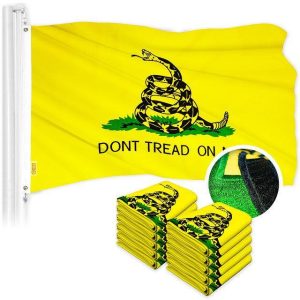 Gadsden Don't Tread on Me Flag 3x5 Ft 10-Pack Embroidered Polyester By G128