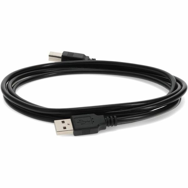 AddOn 12ft USB 2.0 (A) Male to USB 2.0 (B) Male Black Cable - Image 2