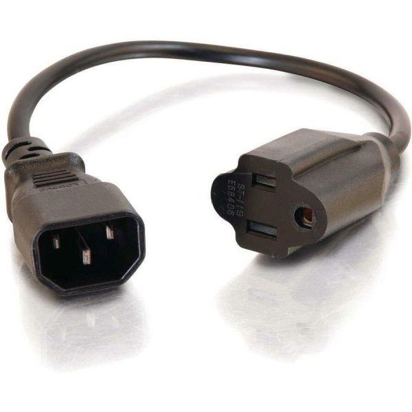 C2G 3ft 18 AWG Monitor Power Adapter Cord (IEC320C14 to NEMA 5-15R) - Image 2