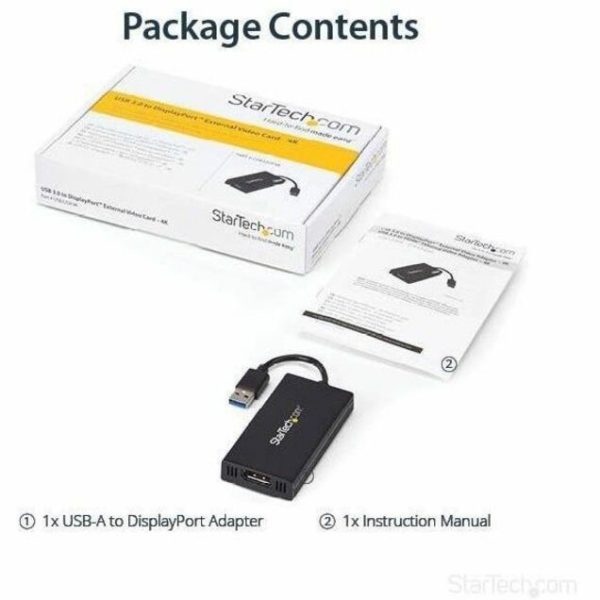 StarTech.com USB 3.0 to DisplayPort Adapter, 4K 30Hz UHD, USB to DP Display Adapter, External Video/Graphics Card for Mac & Windows - Image 5