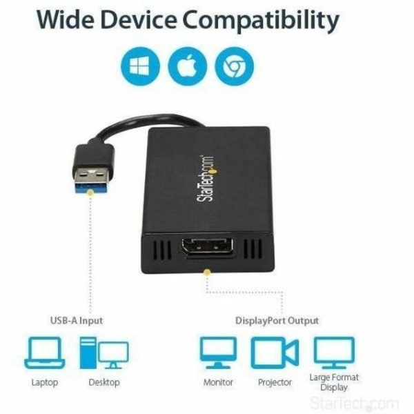 StarTech.com USB 3.0 to DisplayPort Adapter, 4K 30Hz UHD, USB to DP Display Adapter, External Video/Graphics Card for Mac & Windows - Image 6