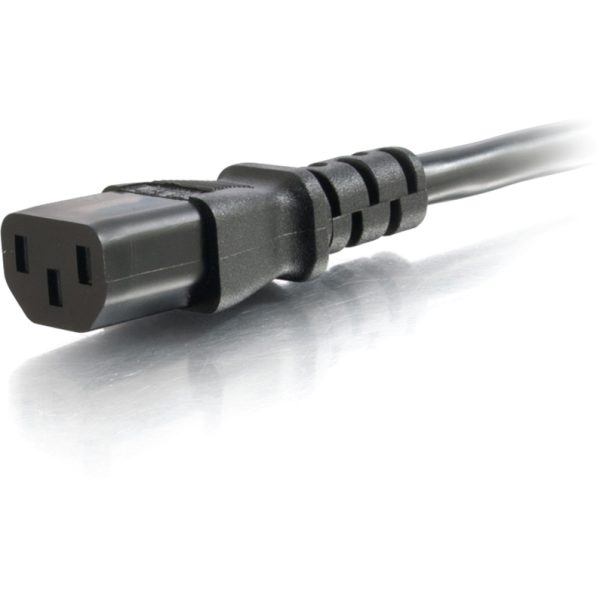 C2G 8ft 16 AWG Coiled Hospital Grade Power Cord (NEMA 5-15P to IEC320C13) - Black - Image 3