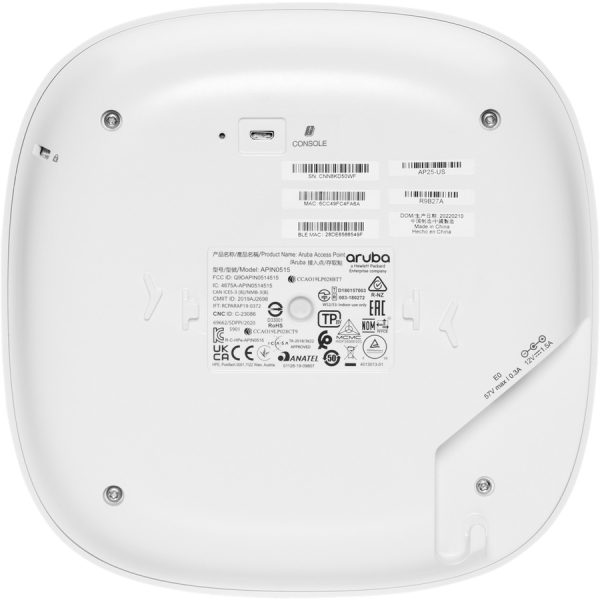 HPE Instant On AP25 Dual Band 802.11ax 5.30 Gbit/s Wireless Access Point - Indoor - Image 3