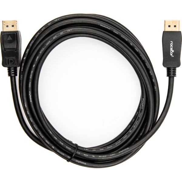 Rocstor Premium 10ft / 3m DisplayPort 1.2 Cable M/M - DisplayPort 4k - DisplayPort Male Digital Audio/Video - 10ft - Black- DP TO DP Cable 4Kx2K - Image 7