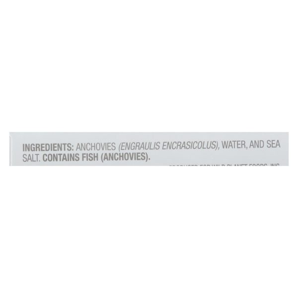 Wild Planet White Anchovies - in Water - Case of 12 - 4.4 oz