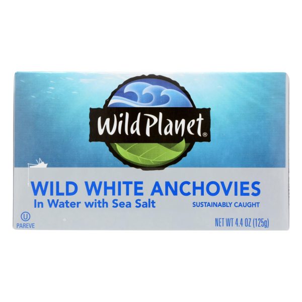 Wild Planet White Anchovies - in Water - Case of 12 - 4.4 oz - Image 2