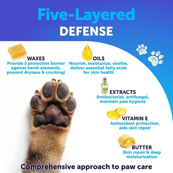 Dog Paw Balm   Lick Safe Snout Soother   Moisturizies Soothes & Nourishes Irritated Paw Pads and Dry Nose   Protects from Cracks & Wounds   Dog Feet Balm with Waxes Oils Butter Extracts   2.1 Oz - Image 3