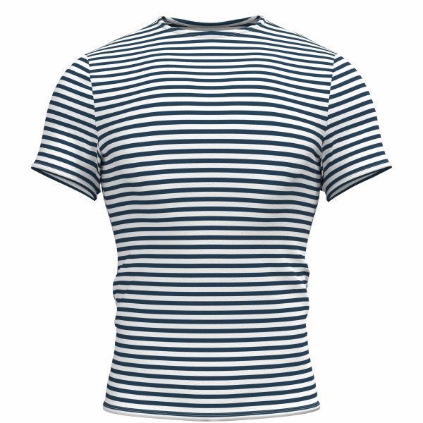 Genuine Striped Short Sleeved T-Shirt Top Cotton Sailor Shirt Navy Blue Original Telnyashka M - Image 2