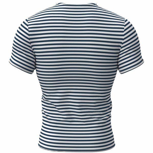 Genuine Striped Short Sleeved T-Shirt Top Cotton Sailor Shirt Navy Blue Original Telnyashka M - Image 4