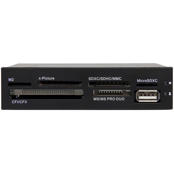 StarTech.com 3.5in Front Bay 22-in-1 USB 2.0 Internal Multi Media Memory Card Reader - Black - Image 2