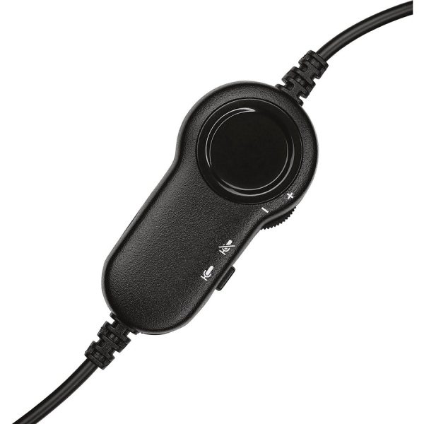 Logitech H151 Stereo Headset with Rotating Boom Mic (Black) - Stereo - 3.5MM AUDIO JACK CONNECTION - Wired - In-Line Control - 22 Ohm - 20 Hz - 20 kHz - Over-the-head - 5.9 ft Cable - Black - Image 4